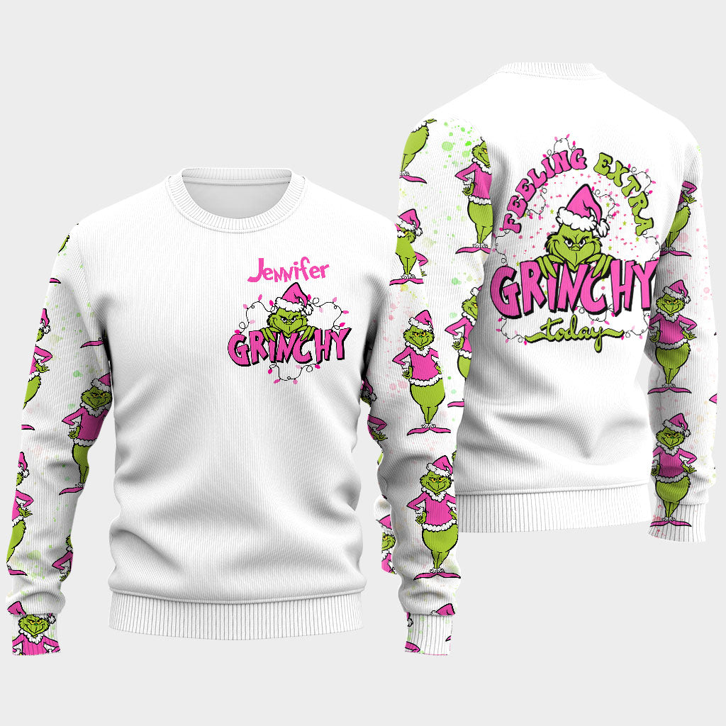 Envie de faire le Grinch ? - Pull de Noël moche personnalisé avec étole