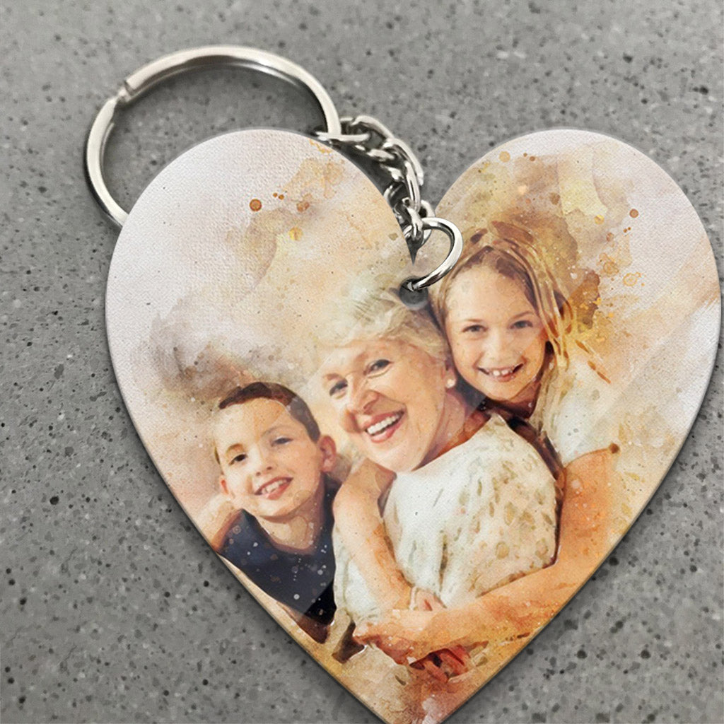 Amour éternel - Porte-clés personnalisé pour grand-mère