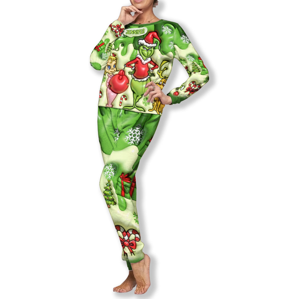 Joyeux Noël - Ensemble pyjama et étole de Noël personnalisés