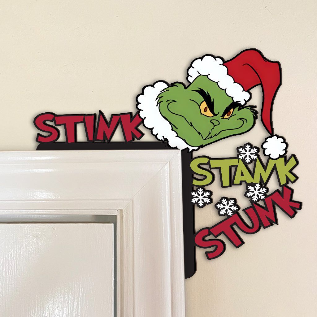Stink Stank Stunk - Décoration de cadre de porte volée pour Noël