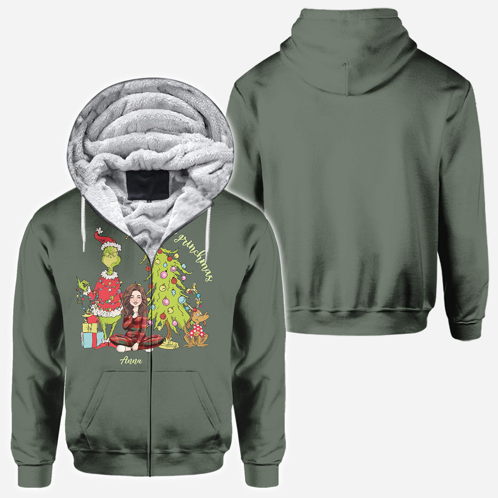 Merry Christmas Green Mischief - Personalized Stole Christmas All Over Shirt