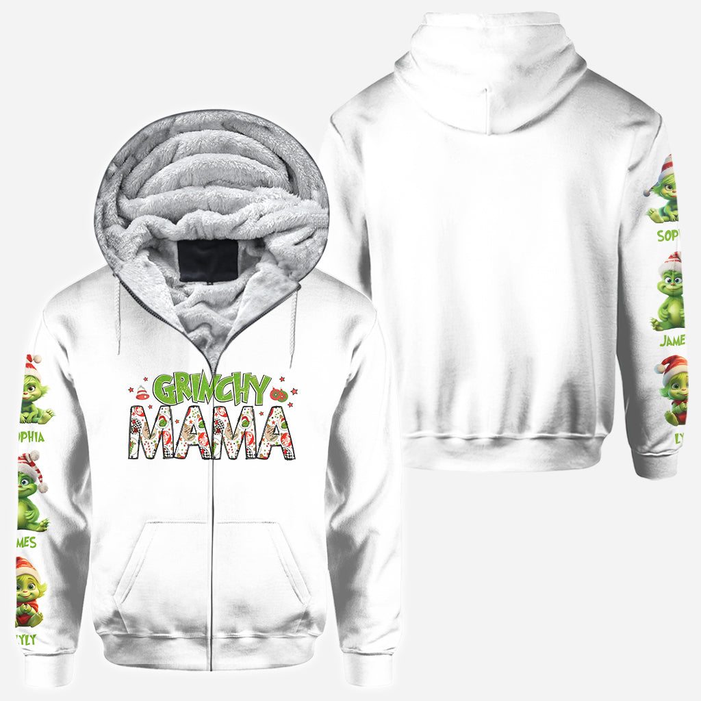 Maman Grinch - T-shirt personnalisé « Fou de Noël »