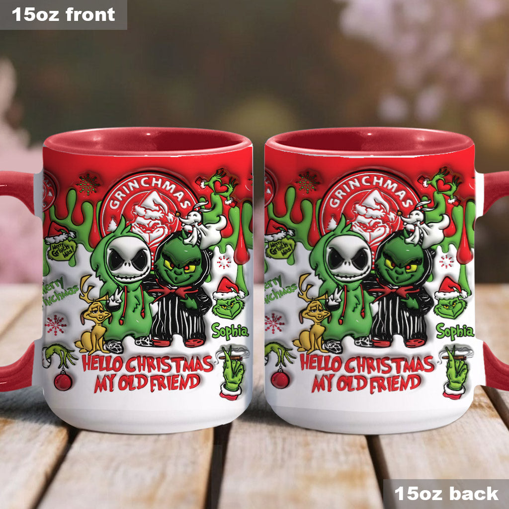 Hello Christmas My Old Friend - Personalized Stole Christmas Accent Mug
