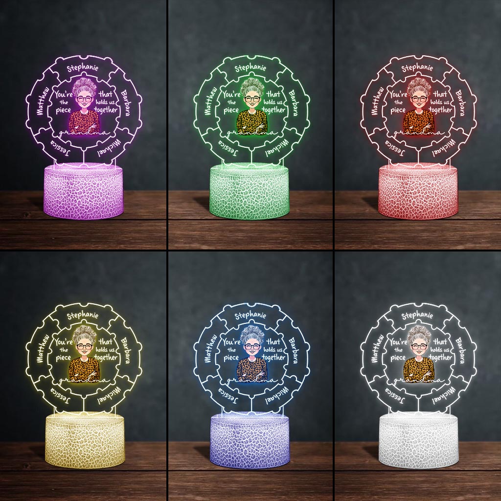 Qualités de maman - Cadeau pour maman, grand-mère, épouse - Plaque lumineuse personnalisée