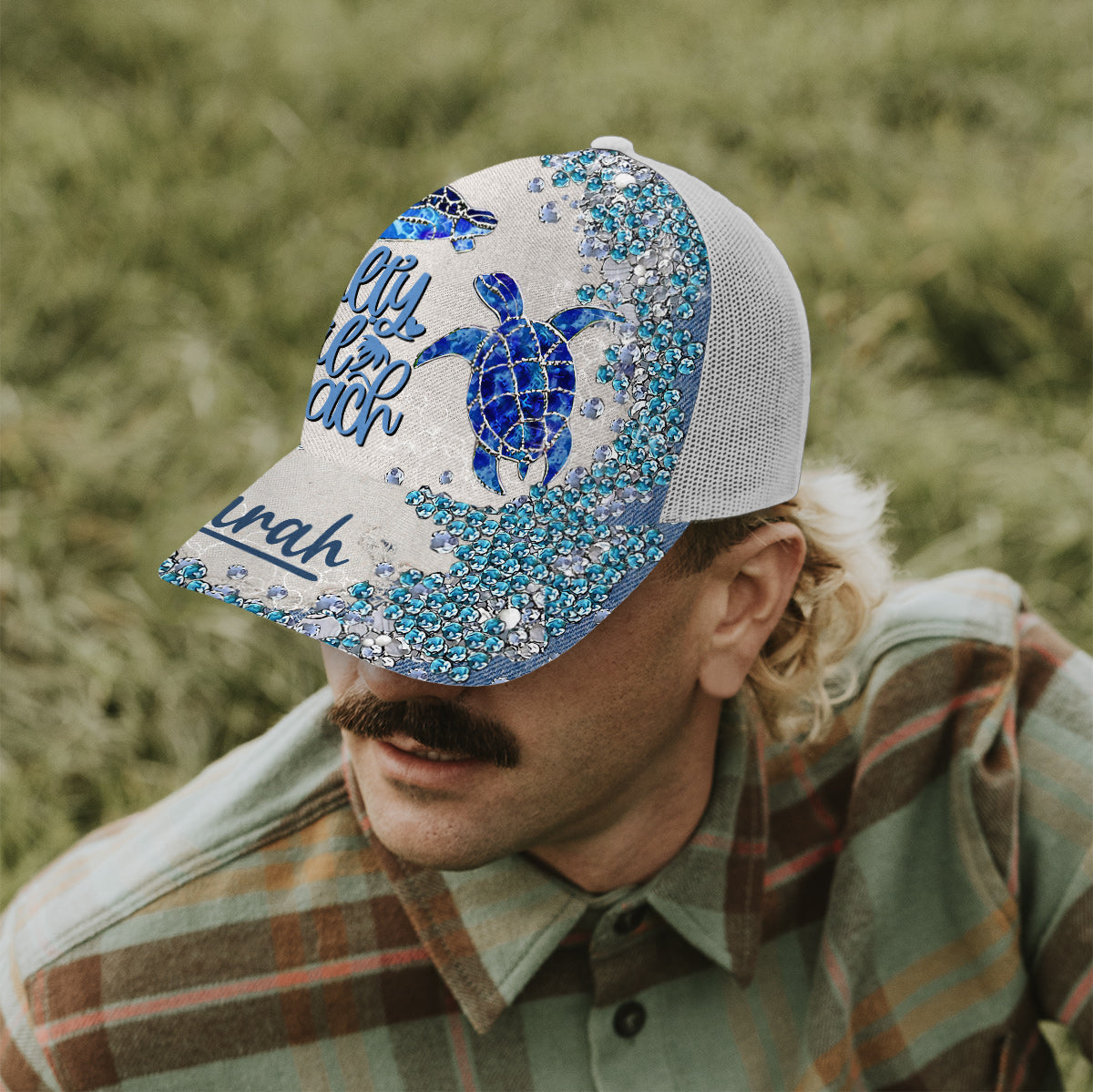 Casquette de camionneur Turtle Bling personnalisée - Tortue