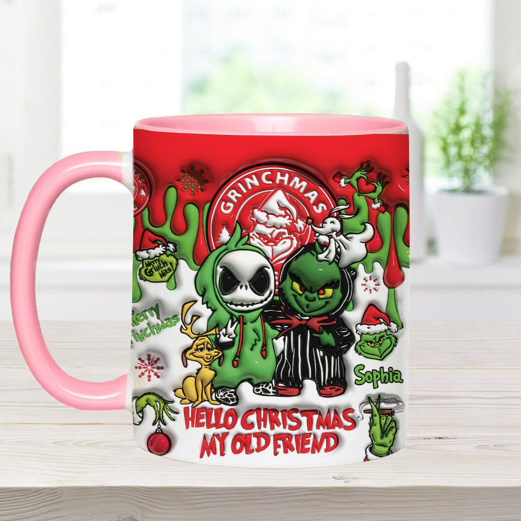 Hello Christmas My Old Friend - Personalized Stole Christmas Accent Mug