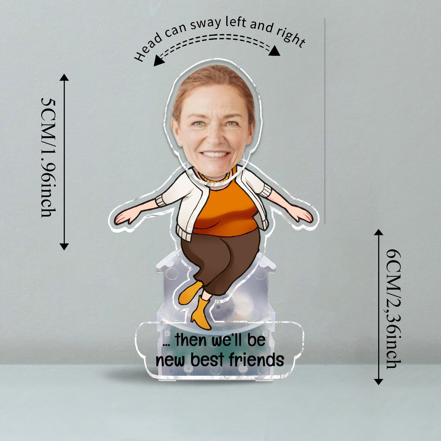 Nous serons amis jusqu'à la vieillesse - Cadeau pour un ami - Tête à secouer personnalisée