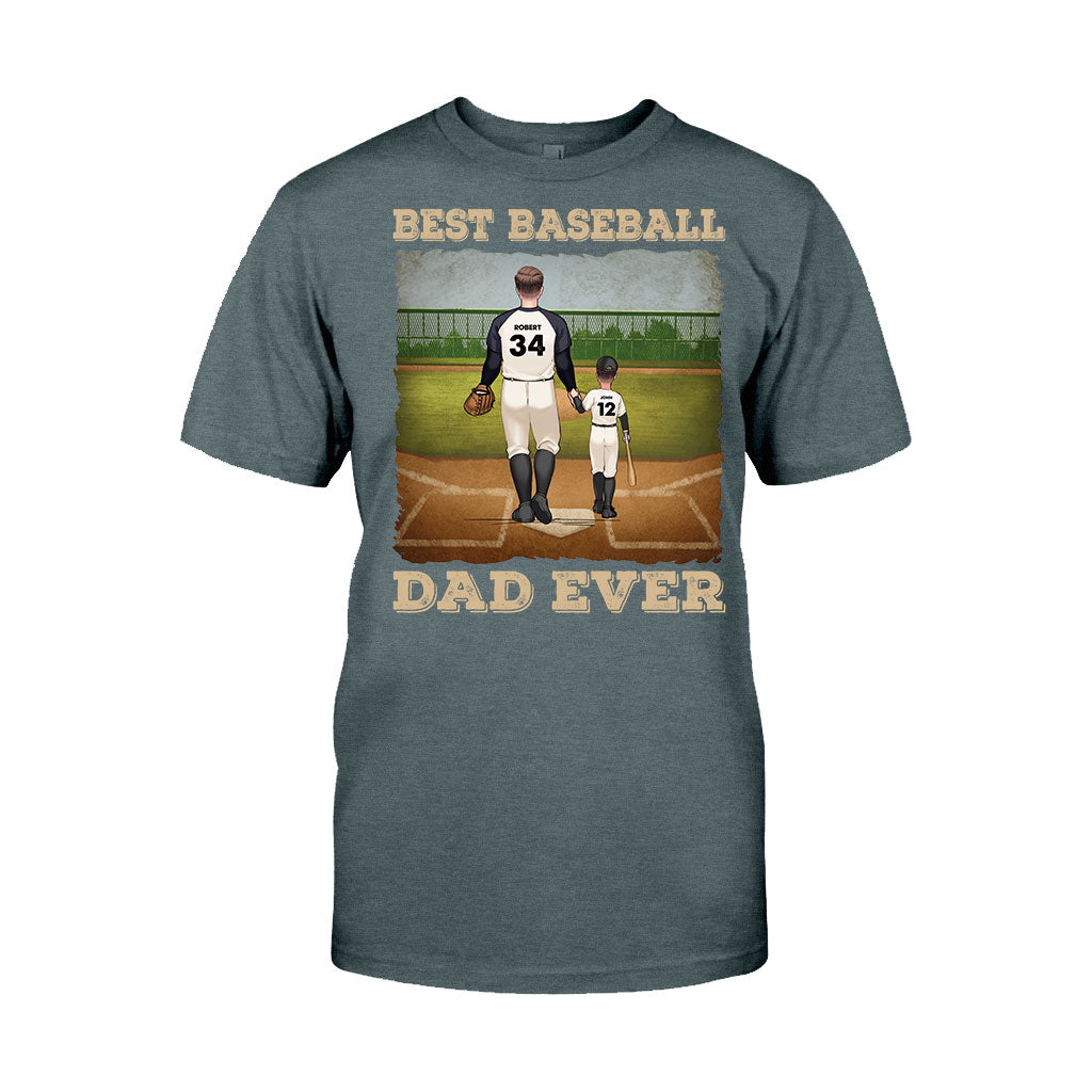 Meilleur papa de joueur de baseball au monde - T-shirt et sweat à capuche personnalisés