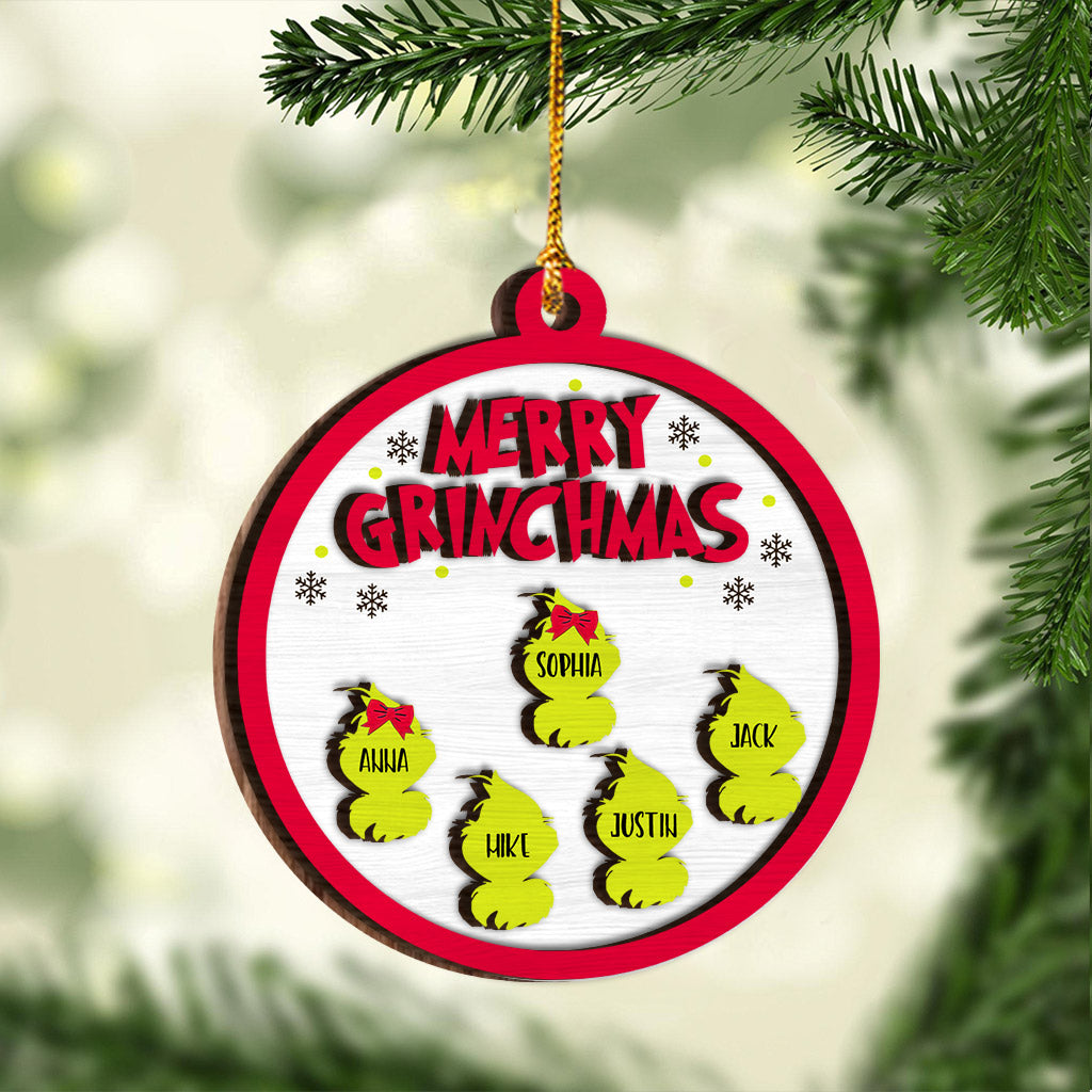 Joyeux Noël - Étole de Noël personnalisée, ornement en bois à 2 couches