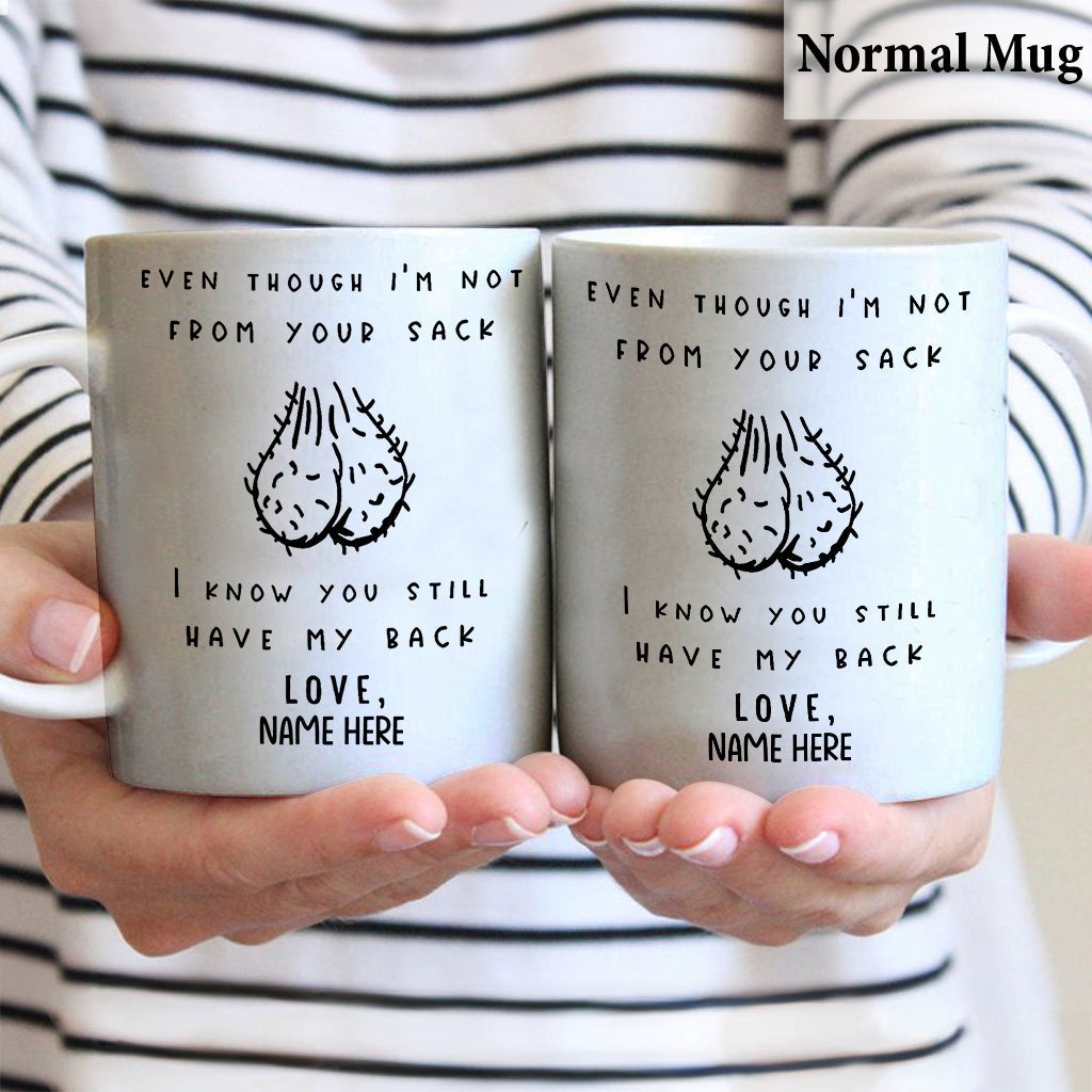Même si je ne suis pas de votre sang - Mug personnalisé pour papa