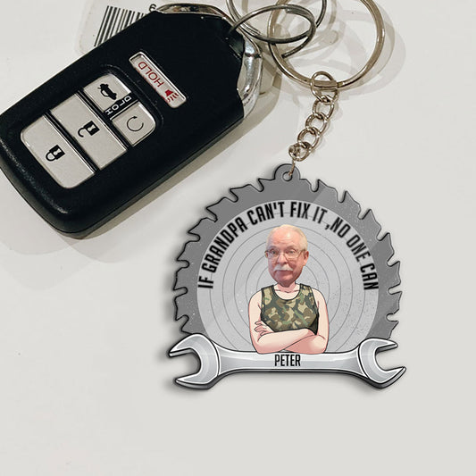 Si papa ne peut pas réparer - Cadeau pour papa, grand-père - Porte-clés personnalisé
