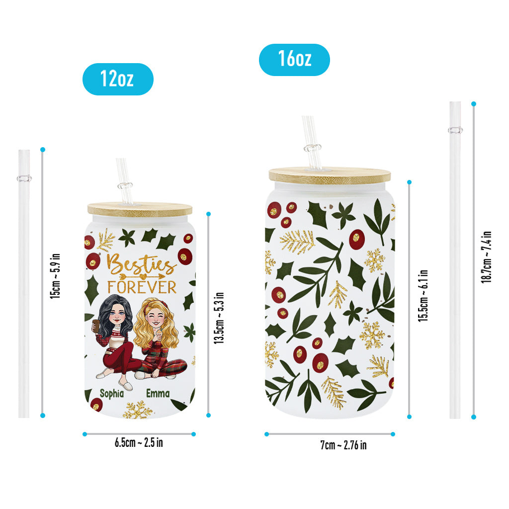 Besties Forever - Personalized Bestie Can Glass