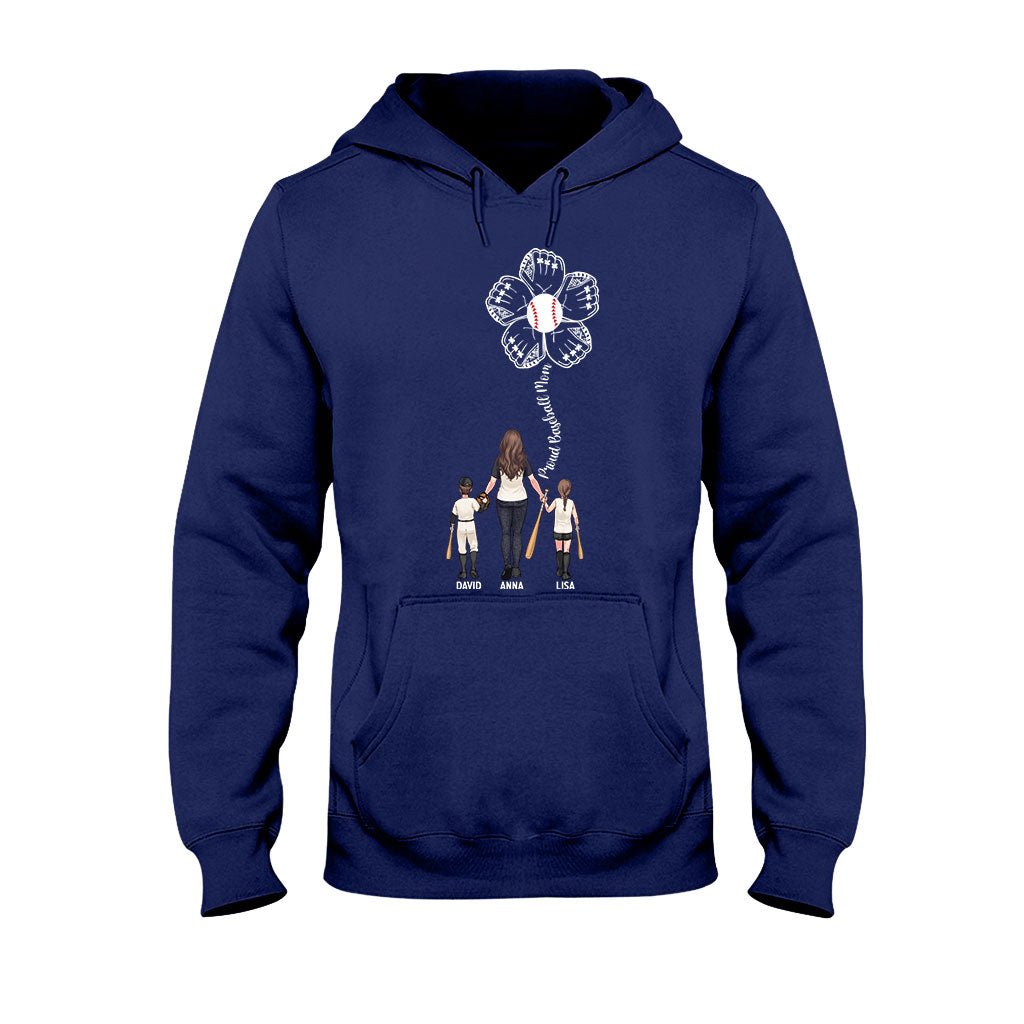 Maman fière de joueur de baseball - T-shirt et sweat à capuche personnalisés sur le thème du baseball