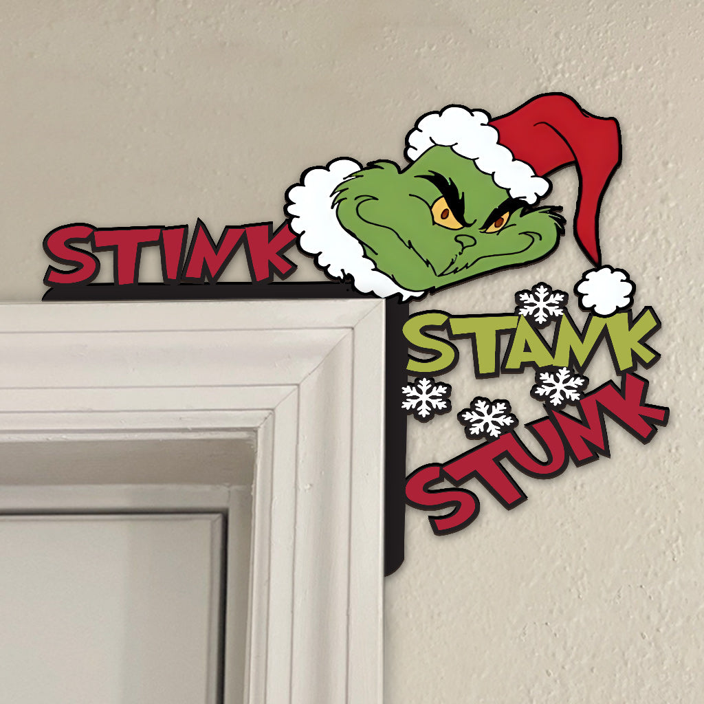 Stink Stank Stunk - Décoration de cadre de porte volée pour Noël
