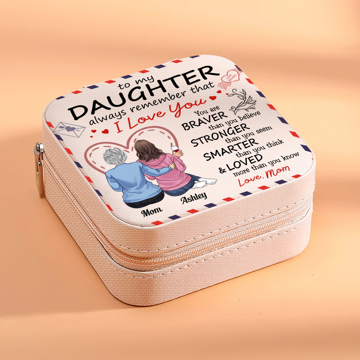 To My Daughter - Personalized Mother Jewelry Box