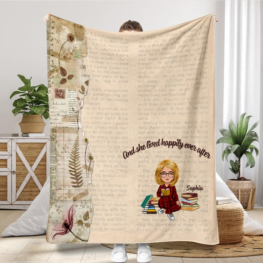 Voici ma couverture de lecture - Cadeau de lecture pour maman, fille, petite amie, épouse - Couverture personnalisée