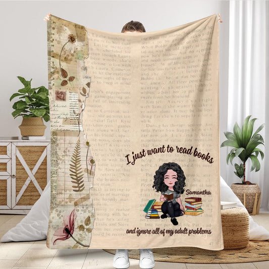 Voici ma couverture de lecture - Cadeau de lecture pour maman, fille, petite amie, épouse - Couverture personnalisée