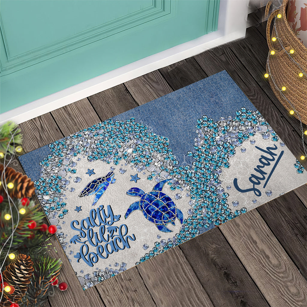 Tapis de porte personnalisé Tortue Bling - Tapis de porte Tortue