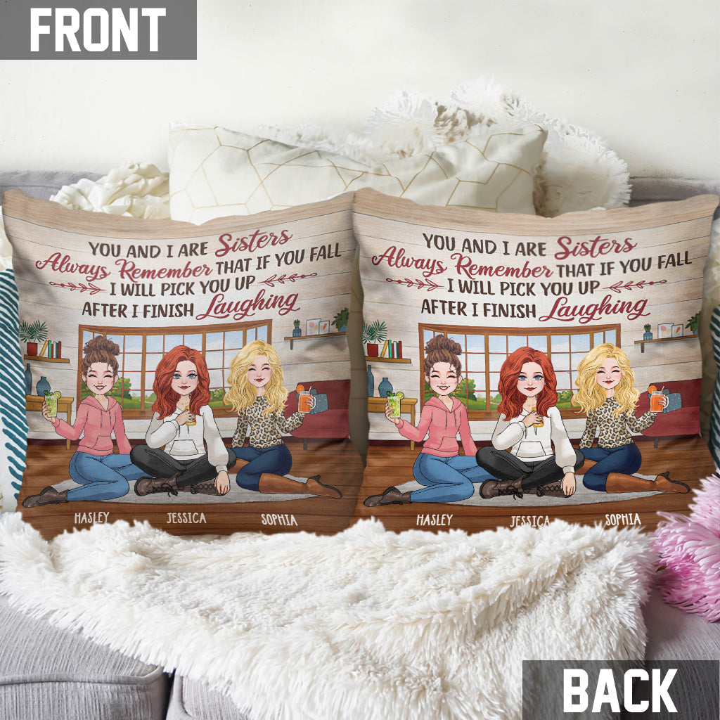After I Finish Laughing - Personalized Bestie Throw Pillow