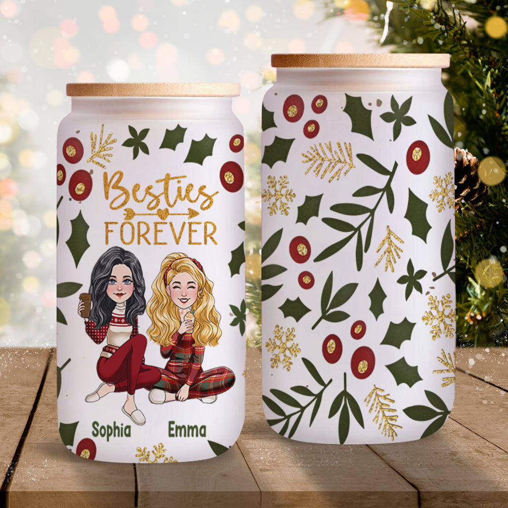 Besties Forever - Personalized Bestie Can Glass