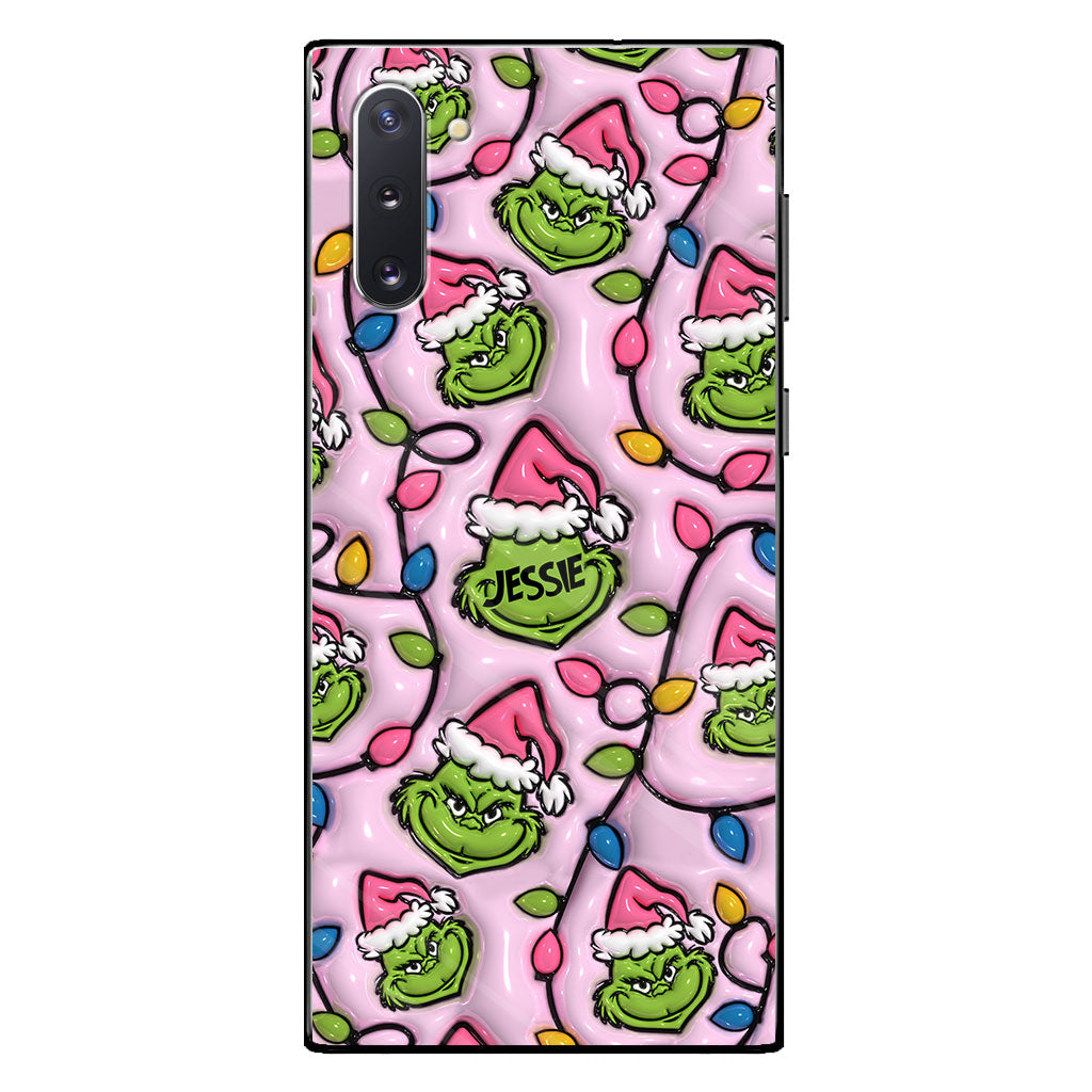 Green & Pink - Personalized Stole Christmas Phone Case
