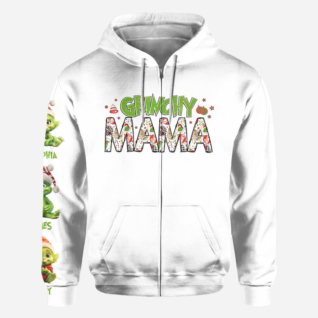 Maman Grinch - T-shirt personnalisé « Fou de Noël »