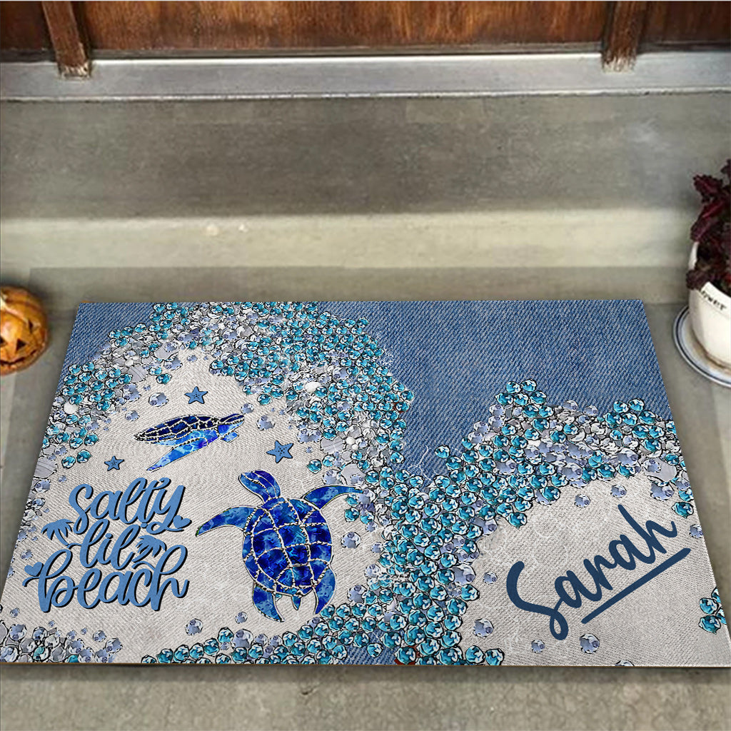 Tapis de porte personnalisé Tortue Bling - Tapis de porte Tortue