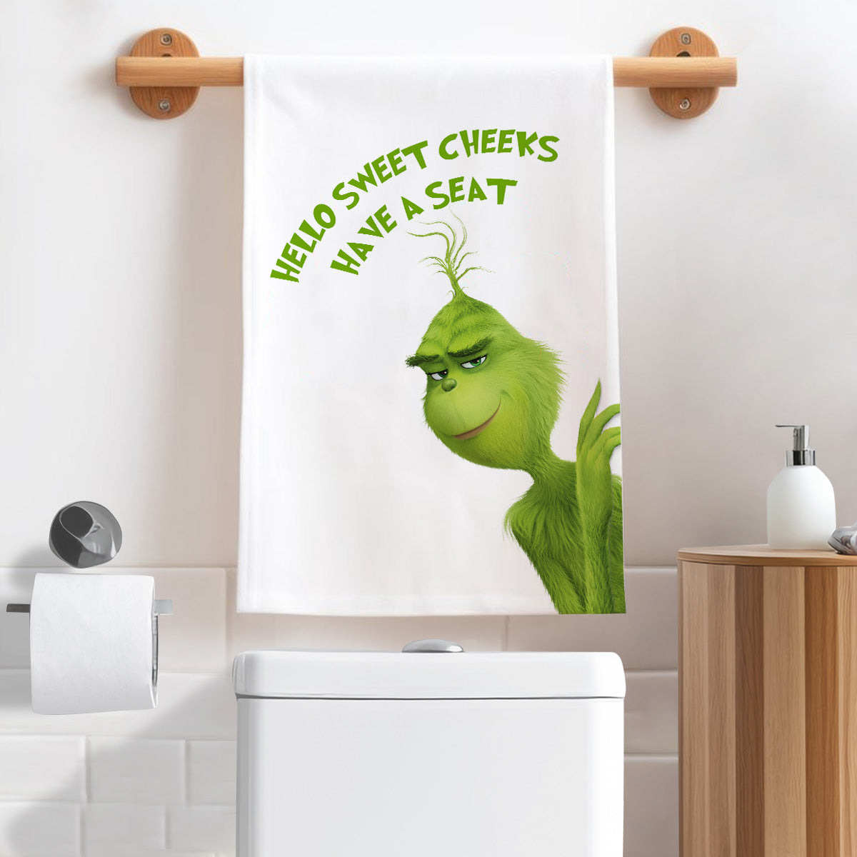 Bonjour Sweet Cheeks - Serviette de Noël volée