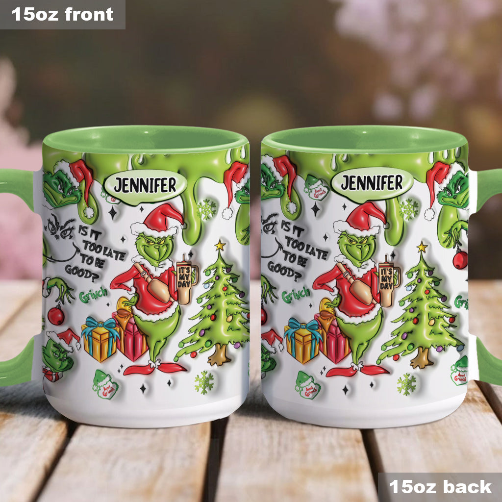 Est-il trop tard pour être sage ? - Mug décoratif de Noël personnalisé avec étole