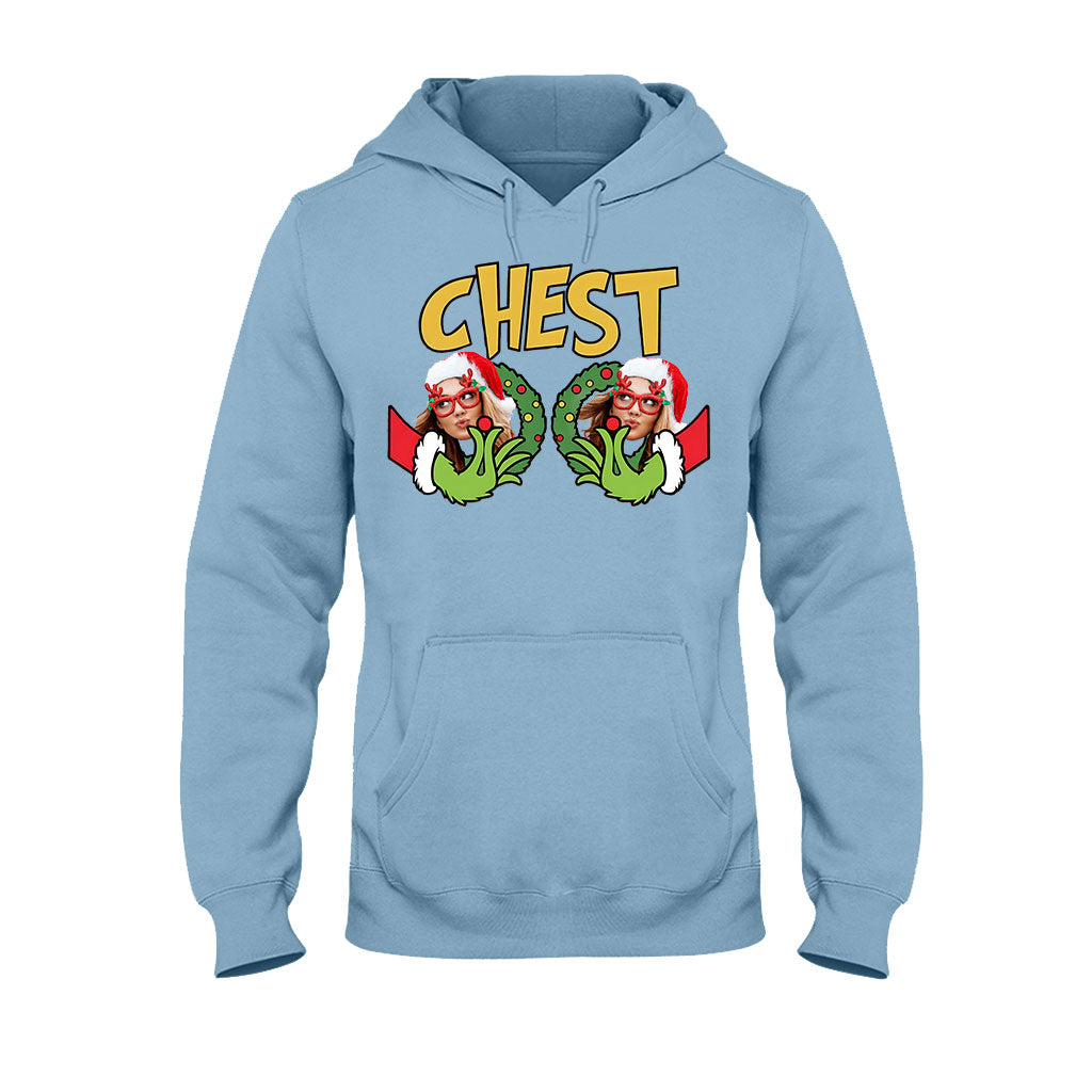 Châtaignes Joyeux Grinchmas - T-shirt et sweat à capuche personnalisés avec étole de Noël