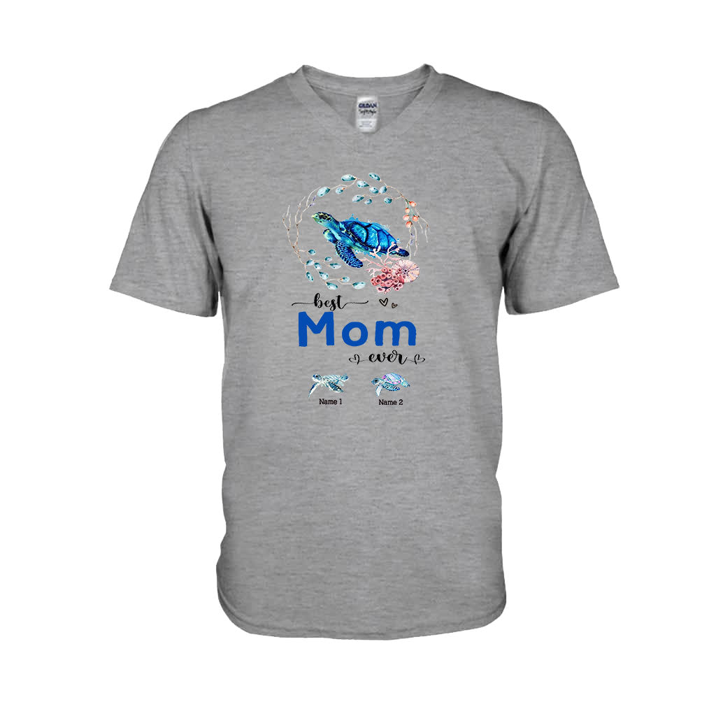 Meilleure mamie du monde - Cadeau tortue pour grand-mère, grand-père, maman, papa, oncle, tante - T-shirt et sweat à capuche personnalisés