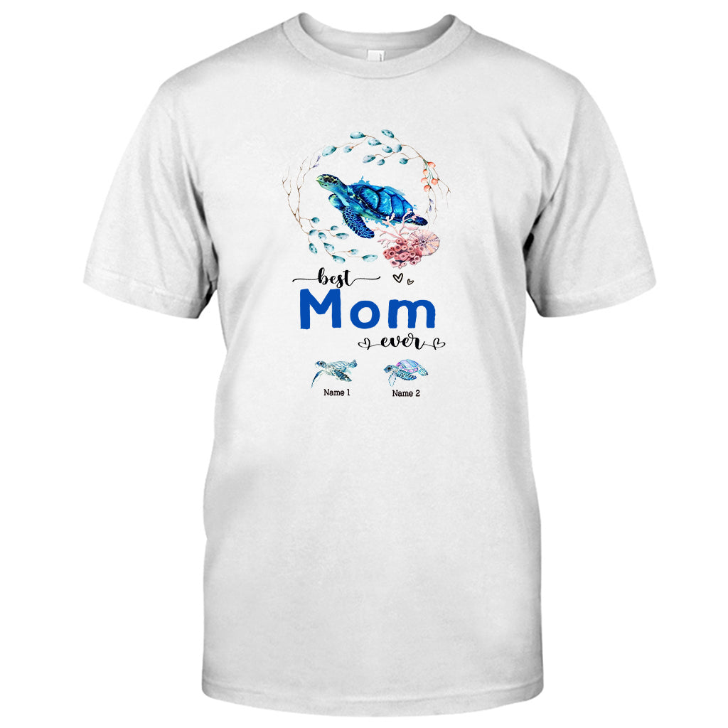 Meilleure mamie du monde - Cadeau tortue pour grand-mère, grand-père, maman, papa, oncle, tante - T-shirt et sweat à capuche personnalisés
