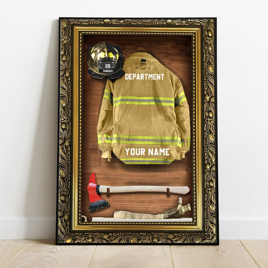 Armure de pompier - Toile et affiche personnalisées pour pompiers