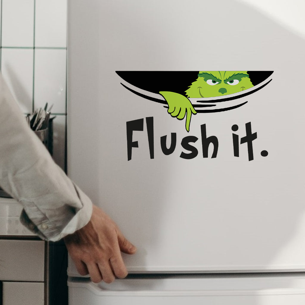 Flush It  Stole Christmas Decal Die Cut