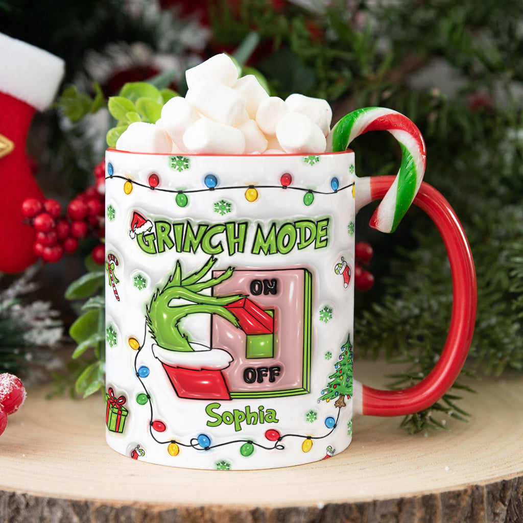 Christmas Mode On - Personalized Stole Christmas Accent Mug