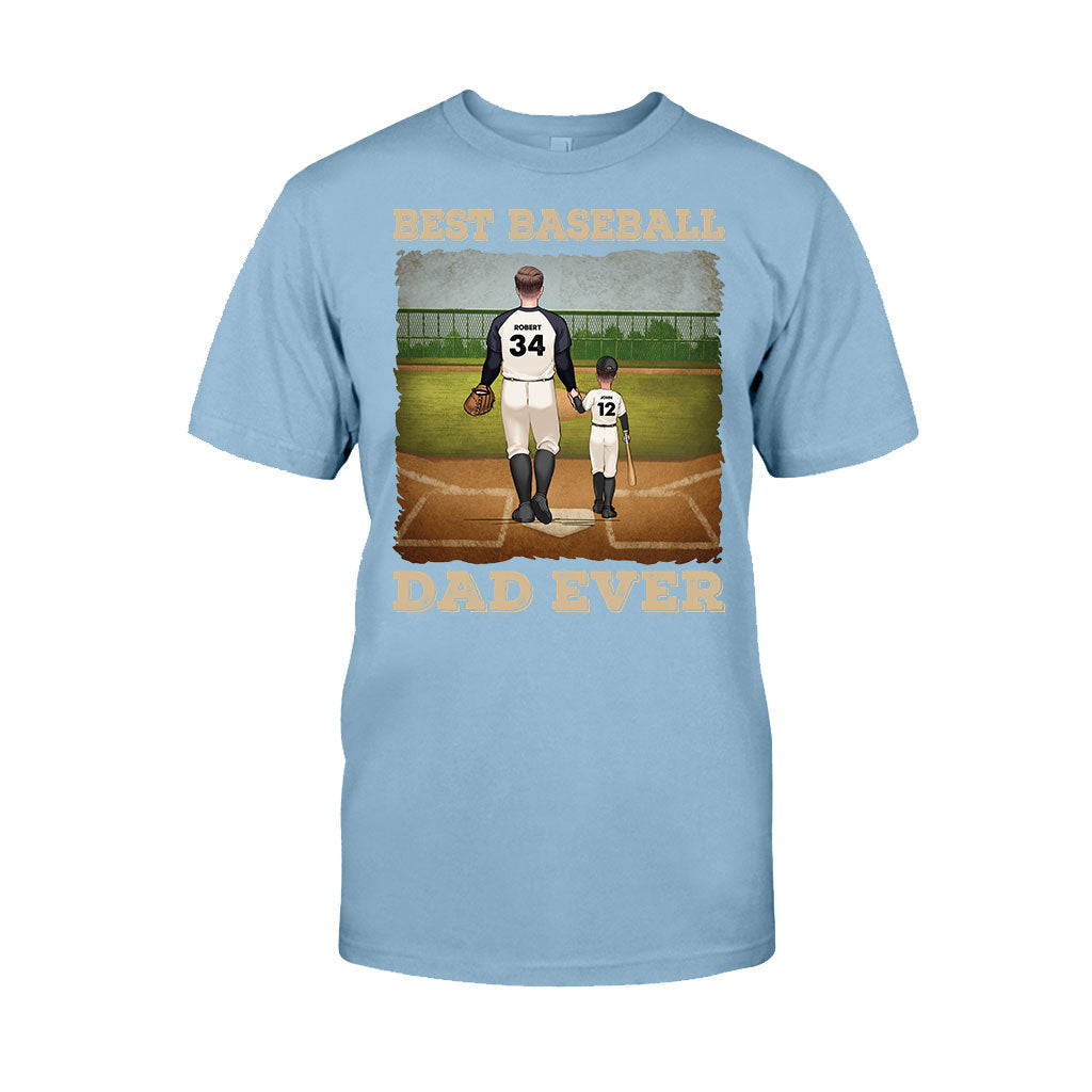 Meilleur papa de joueur de baseball au monde - T-shirt et sweat à capuche personnalisés