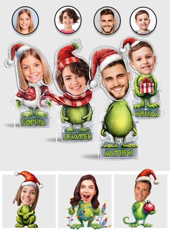 Green Mischief Stolen Christmas - Personalized Stole Christmas Custom Shaking Head