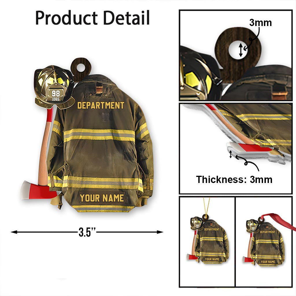 Firefighter Armor - Personalized Firefighter Ornament