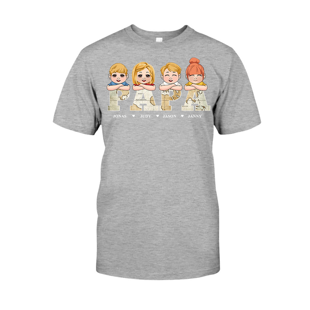 Vintage Map Title - Personalized Father T-shirt & Hoodie