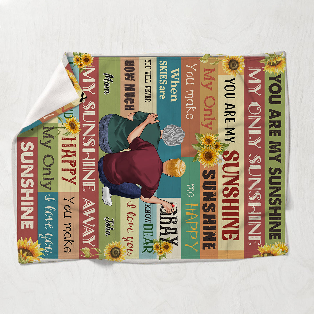 Maman, tu es mon rayon de soleil - Cadeau pour maman, grand-mère - Couverture personnalisée