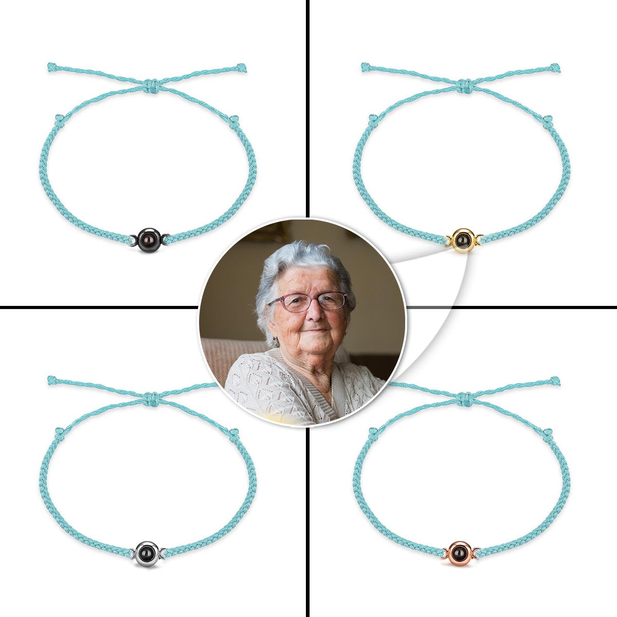 Those We Love Don't Go Away - Memorial gift for loss of - Personalized Projection Bracelet