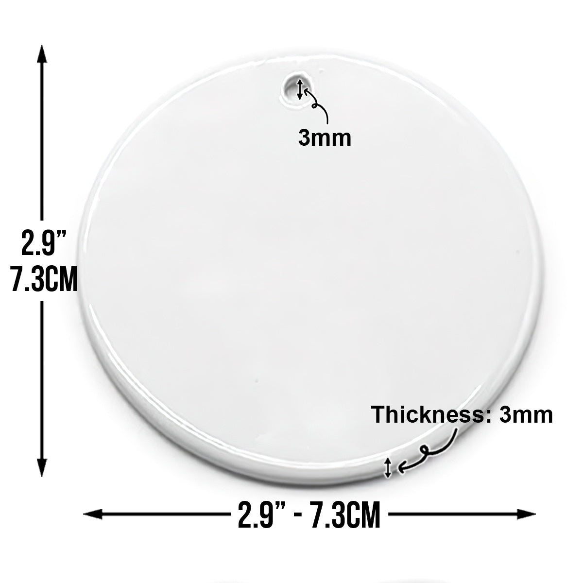 Joyeux Grinchmas - Ornement rond en céramique personnalisé en forme d'étole de Noël