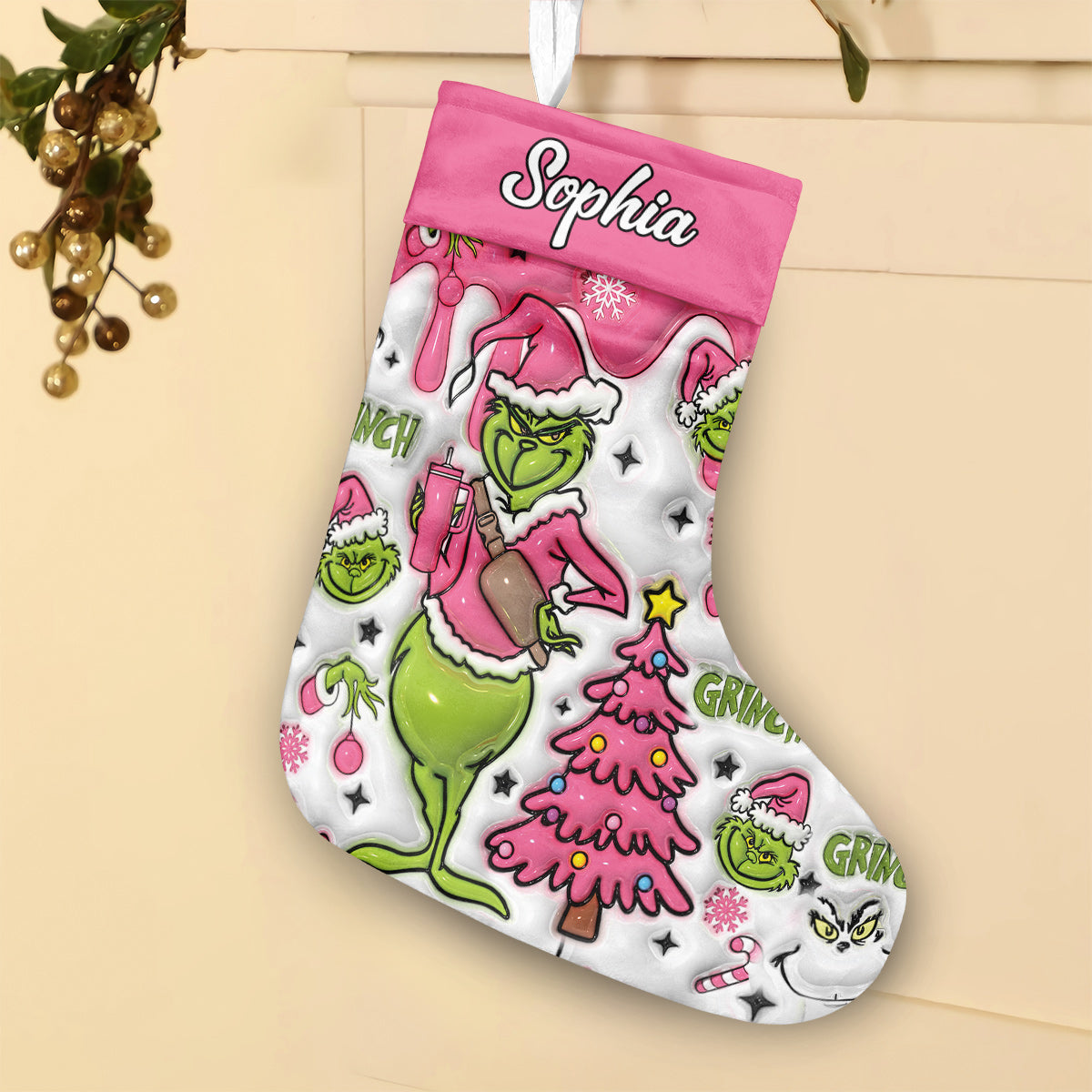 Merry Grinchmas - Personalized Stole Christmas Christmas Stockings