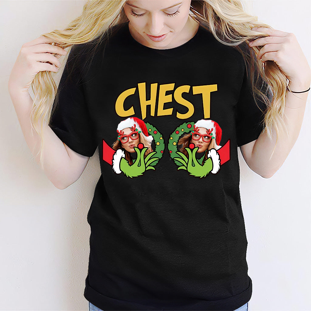 Châtaignes Joyeux Grinchmas - T-shirt et sweat à capuche personnalisés avec étole de Noël