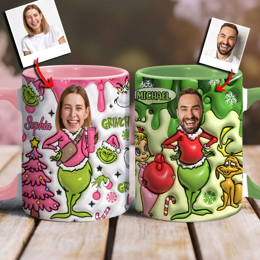Joyeux Grinchmas - Mug personnalisé avec étole de Noël