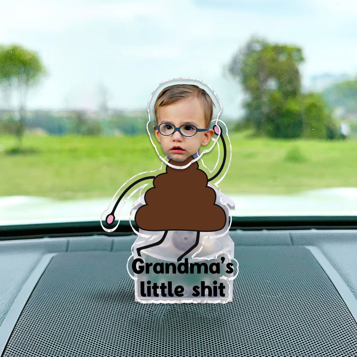 Mamie Petite Merde - Cadeau pour mamie - Tête à secouer personnalisée