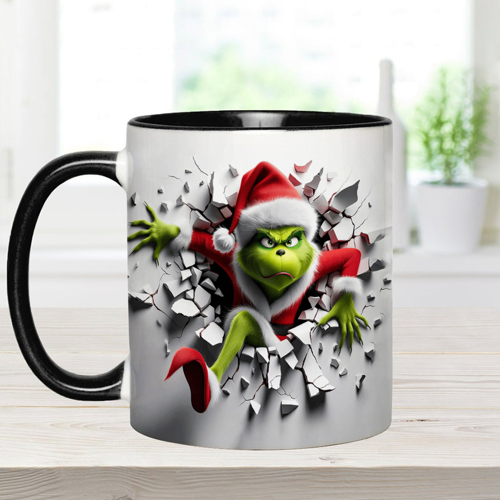Grinchy On The Inside - Personalized Stole Christmas Accent Mug