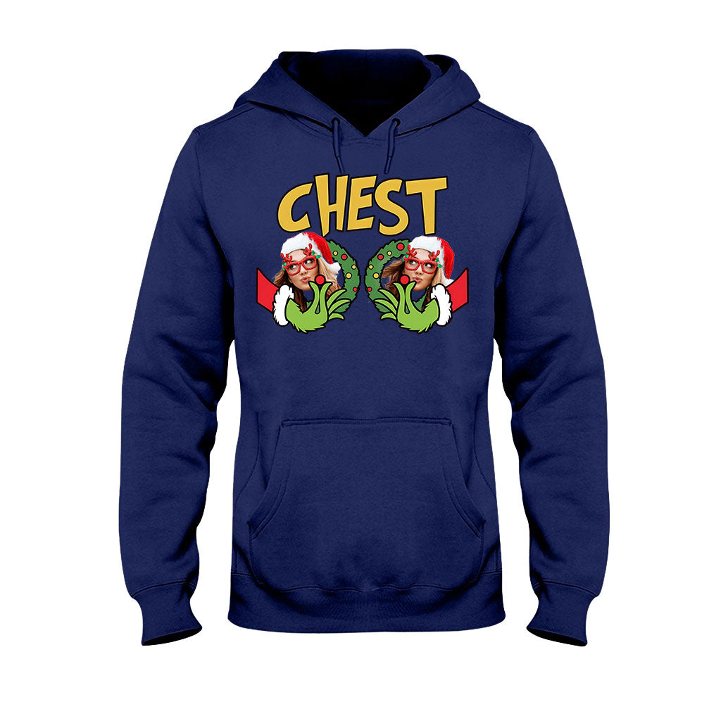 Châtaignes Joyeux Grinchmas - T-shirt et sweat à capuche personnalisés avec étole de Noël