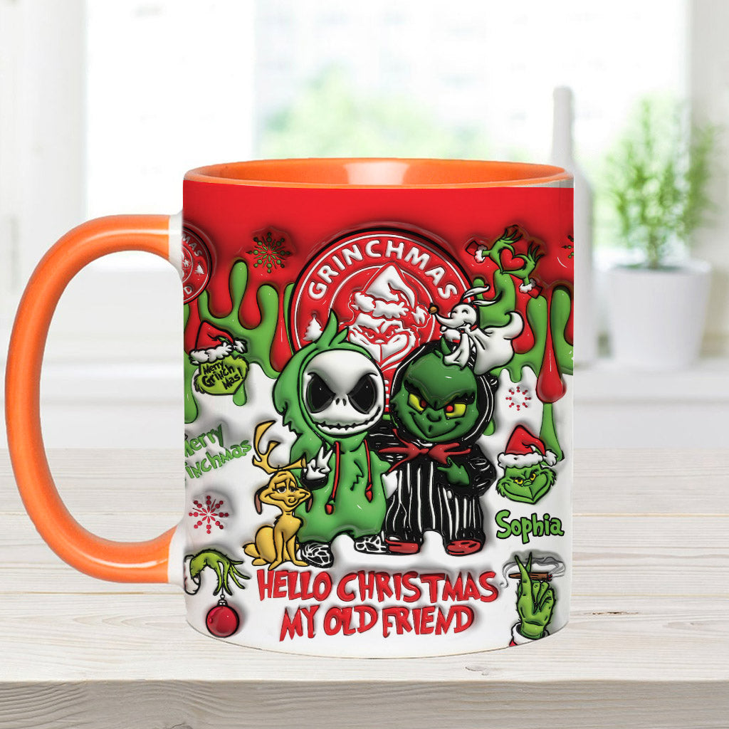 Hello Christmas My Old Friend - Personalized Stole Christmas Accent Mug