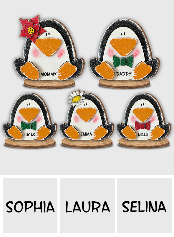 Merry Christmas - Personalized Family Freestanding Wood Plaque